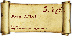 Sturm Ábel névjegykártya
