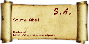 Sturm Ábel névjegykártya