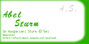 abel sturm business card